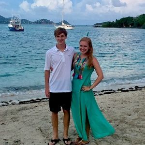 Shoshanna teal beach dress size p (xs)